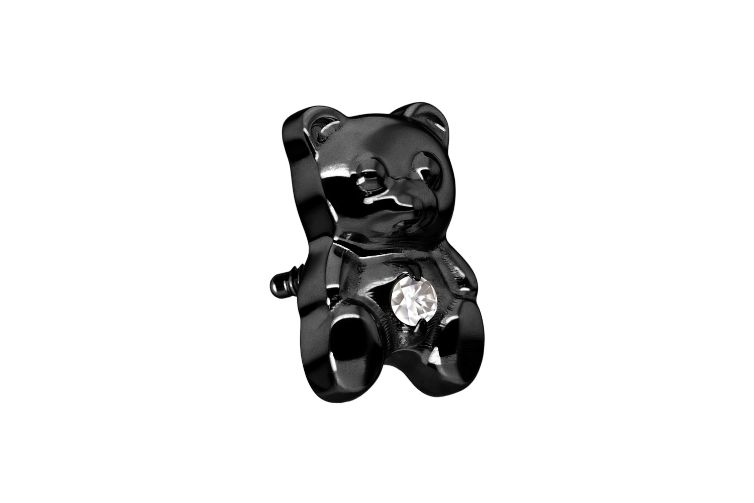 Titan Schraubaufsatz mit Außengewinde TEDDYBÄR von Piercingline